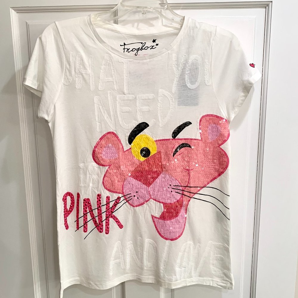 Women’s Pink Panther Sequined T-Shirt
